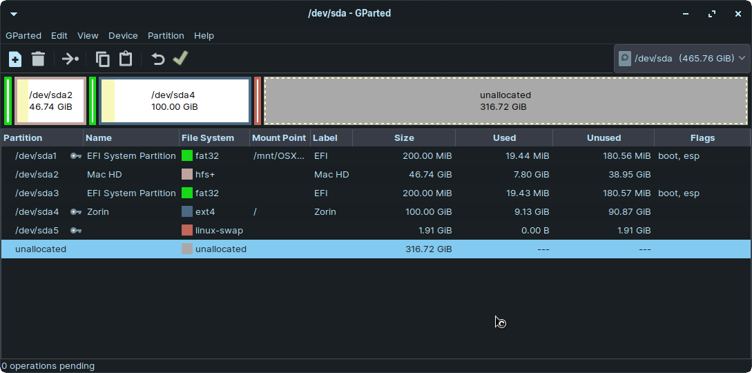 Disk partitioning